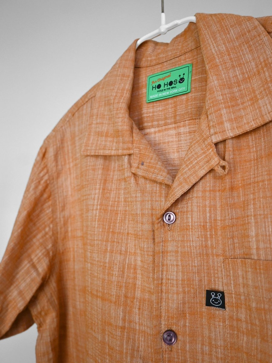 "Glad you Orange" Button-Up short-sleeved Shirt (ONE-OFF)