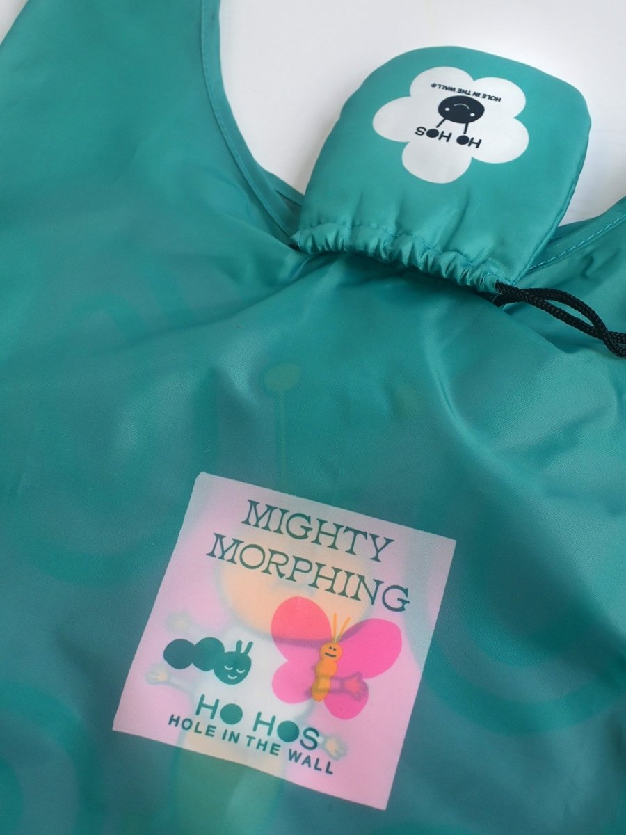 "Mighty Morphing" Reusable Bag. Design by HO HOS HOLE IN THE WALL