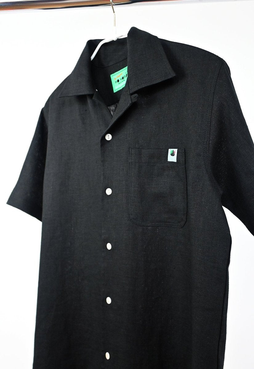 "Modern Ant" print Combo Button-Up Shirt (ONE-OFF)