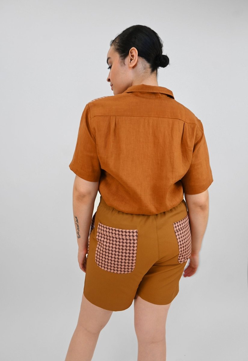 "Beetletooth" Shirt - Rust Linen